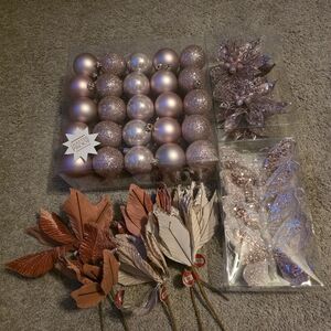 Hobby Lobby Pink and Gold Holiday Ornament Collection